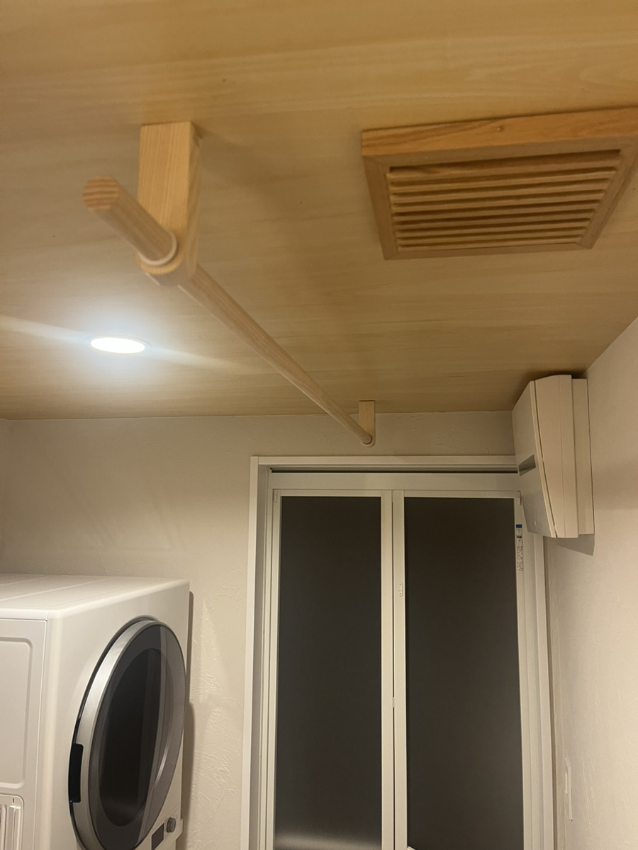 はしもと大工のDIY　室内物干し編