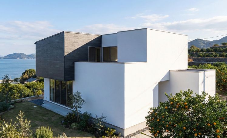 愛媛の注文住宅で外観を洗練させる設計手法とコウヨウの施工事例