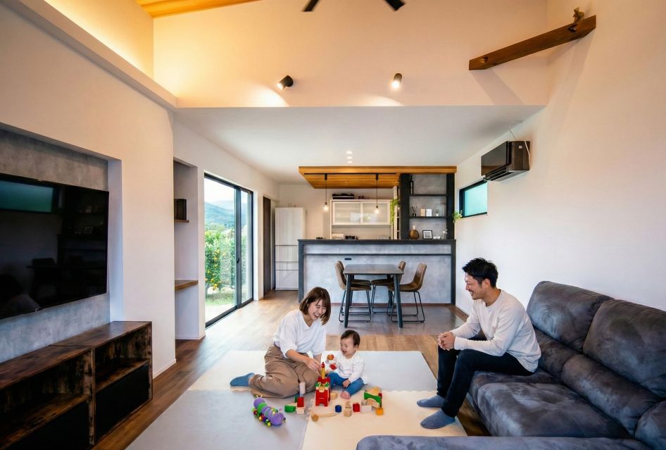 愛媛で注文住宅の木の家をおしゃれに建てる設計手法と高性能な住まいの実例