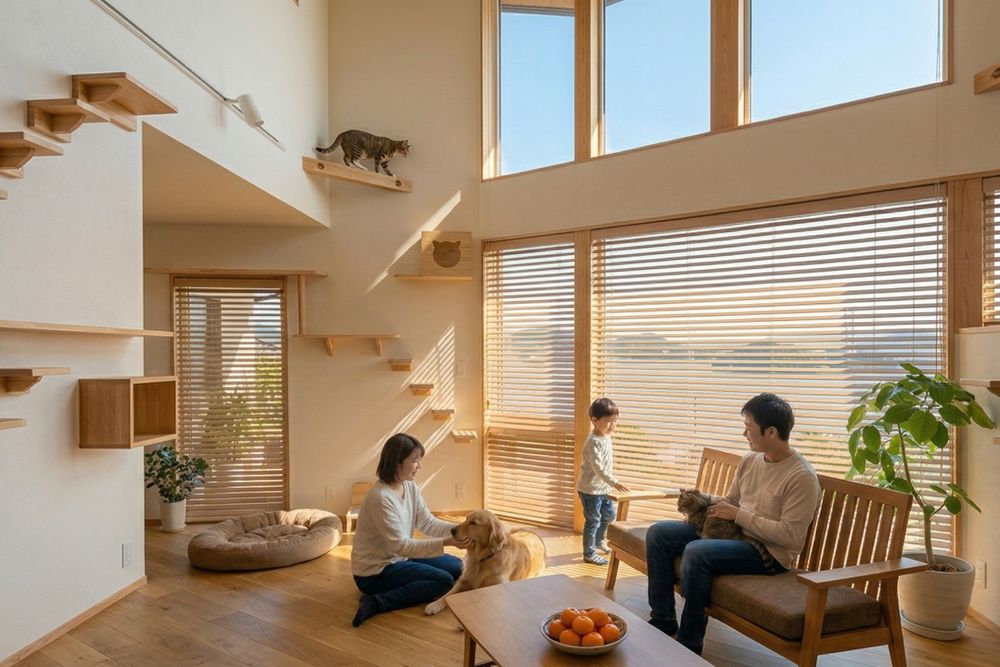 愛媛の注文住宅でペットと暮らす！高気密高断熱がもたらす最適解の家