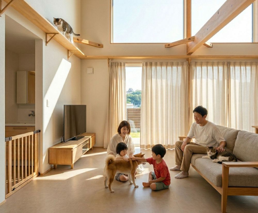 松山でペットと暮らす家を建てる！長生きと快適を実現する間取りと高断熱の秘密